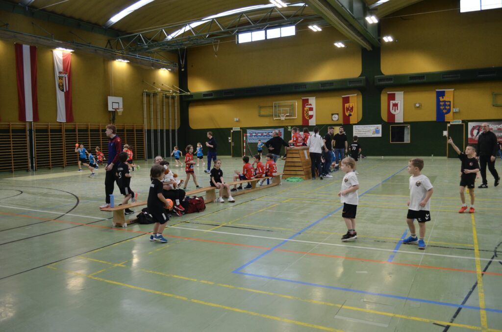 Minihandball Fest in Eferding begeistert Kinder, Publikum und Ehrengäste